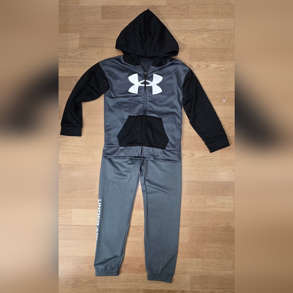 Under Armour Gray & Black Youth Hoodie + Joggers Set